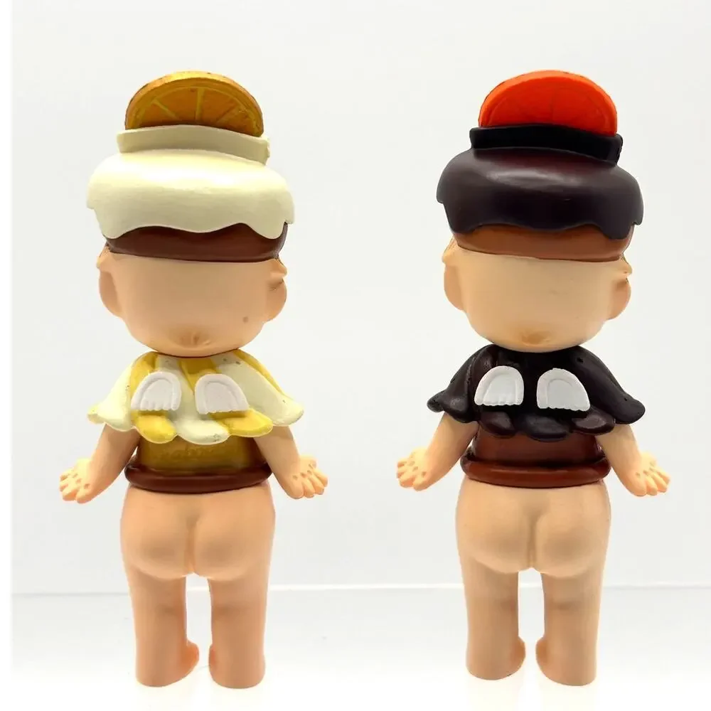 Set of 2 New Unbranded Kewpie/Angel Mini Figures, Lemon & Orange Chocolate